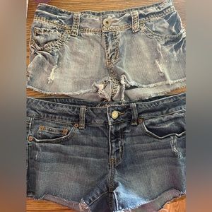 2 pairs of denim shorts!